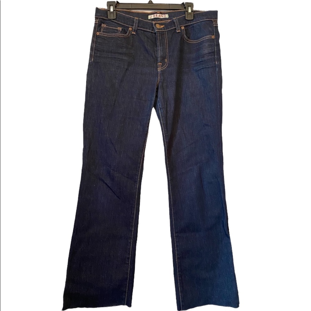 J Brand Dark Navy Denim Flare Jeans